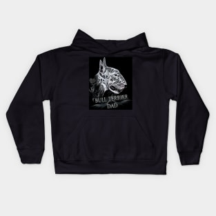 Bull Terrier Dad Portrait Loft and Spiritual Style Kids Hoodie